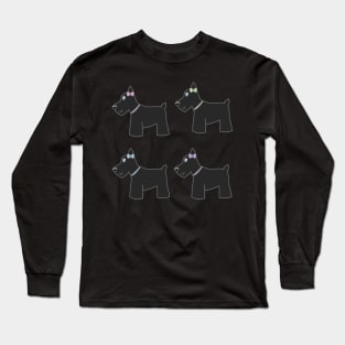 Pink Scottie Dogs Sticker Pack Long Sleeve T-Shirt